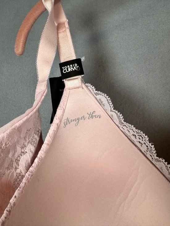 Torrid Blush Pink Lace Wire-Free Full Coverage Bra size 42G - Picture 6 of 12